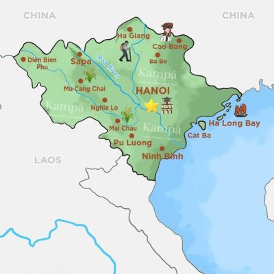 vietnam north travel map