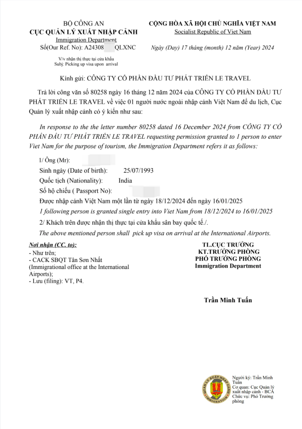 tourist visa